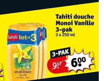 Kruidvat Tahiti douche monoi vanille 3pak aanbieding