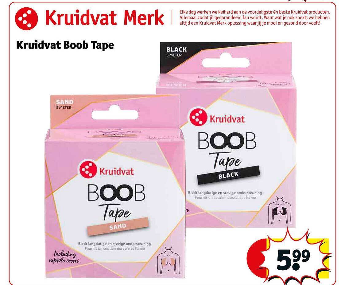 Kruidvat boob tape promotie bij Kruidvat