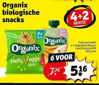 Kruidvat Organix biologische snacks aanbieding