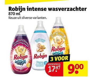 Kruidvat Robijn intense wasverzachter aanbieding