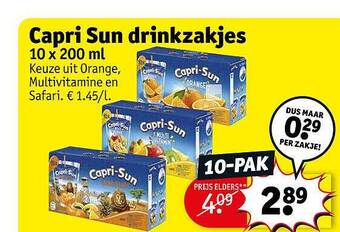 Kruidvat Capri sun drinkzakjes aanbieding