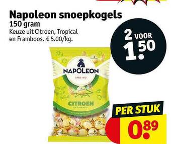 Kruidvat Napoleon snoepkogels aanbieding