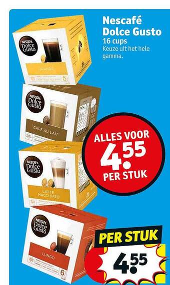Kruidvat Nescafé dolce gusto aanbieding