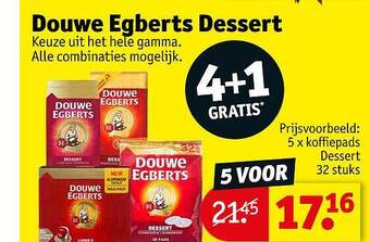 Kruidvat Douwe egberts desserts aanbieding