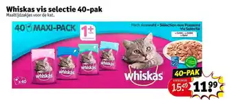 Kruidvat Whiskas vis selectie 40pak aanbieding