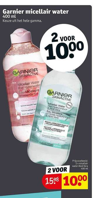 Kruidvat Garnier micellair water aanbieding