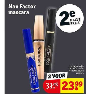 Kruidvat Max factor mascara aanbieding