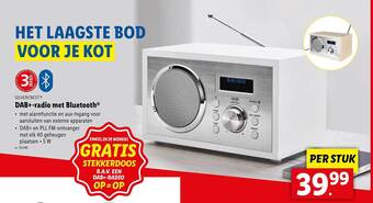 Lidl Dab+radio met bluetooth aanbieding