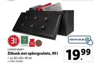 Lidl Zitbank met opbergruimte, 99 l aanbieding