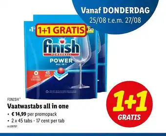 Lidl Finish vaatwastabs all in one aanbieding