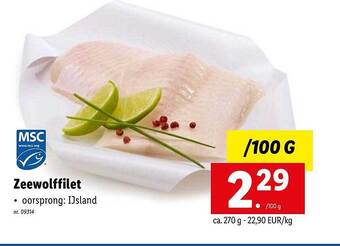 Lidl Zeewolffilet aanbieding