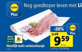 Lidl Heerlijk mals varkenshaasje aanbieding