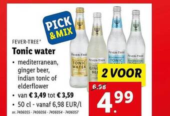 Lidl Fevertree tonic water aanbieding
