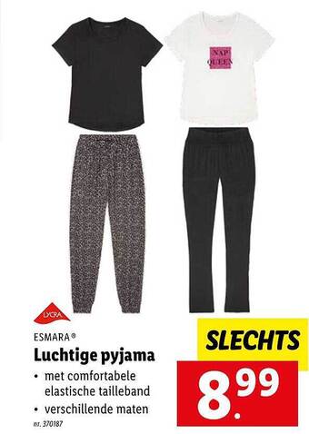 Lidl Luchtige pyjama aanbieding