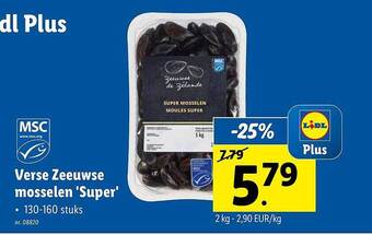 Lidl Verse zeeuwse mosselen super aanbieding