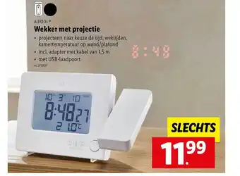 Lidl Wekker met projectie aanbieding