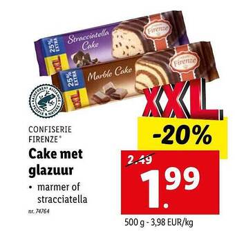 Lidl Cake met glazuur aanbieding