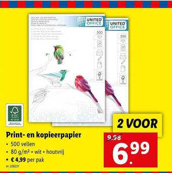 Lidl Print en kopieerpapier aanbieding