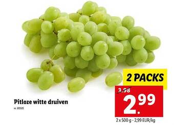 Lidl Pitloze witte druiven aanbieding