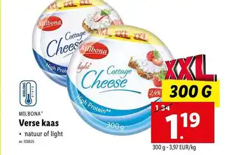 Lidl Milbona verse kaas aanbieding