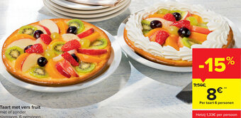 Carrefour Taart Met Vers Fruit aanbieding