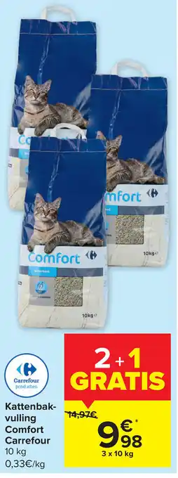 Carrefour Carrefour Kattenbak-Vulling Comfort aanbieding