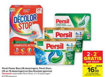 Carrefour Persil Power Bars, Persil Discs en Eau Ecarlate aanbieding
