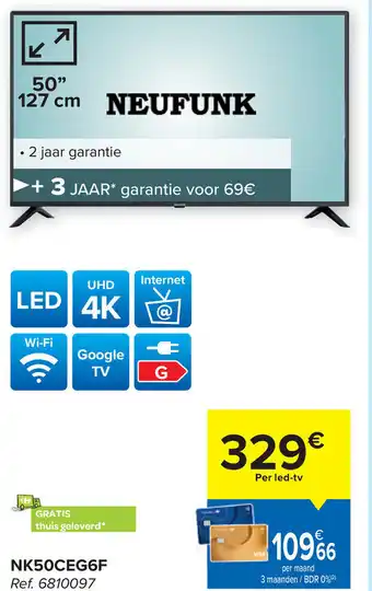 Carrefour Neufunk NK50CEG6F LED TV aanbieding