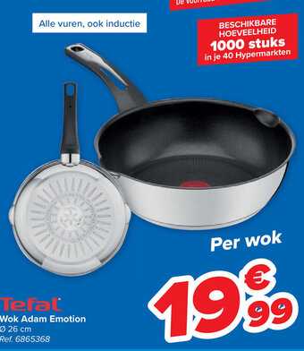 Carrefour Tefal Wok Adam Emotion aanbieding