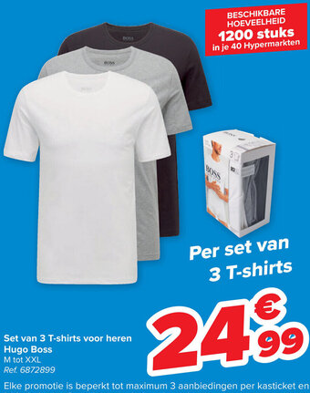Set van 3 T-Shirts voor Heren Hugo Boss