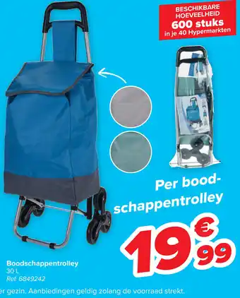 Carrefour Boodschappentrolley 30L aanbieding
