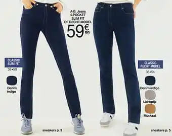 Jeans 5-pocket slim fit of recht model