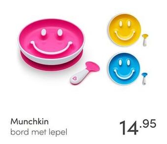 Baby & Tiener Munchkin bord met lepel aanbieding