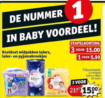 Kruidvat Midpakken Luiers, Luier- En Pyjamabroekjes
