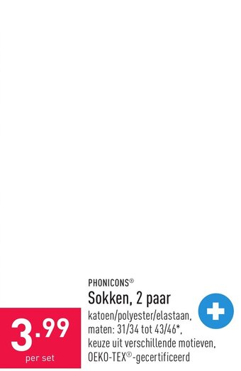 ALDI Sokken, 2 paar aanbieding