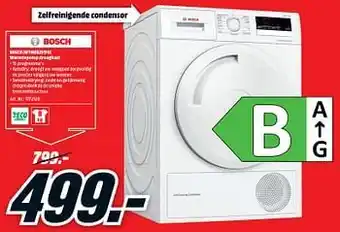 MediaMarkt Bosch wtm852e1fg warmtepomp droogkast aanbieding