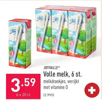 ALDI Volle melk, 6 st. 6 x 20cl aanbieding