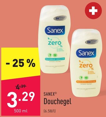 ALDI Sanex douchegel 500ml aanbieding