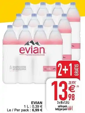 Cora Evian 1.5 L aanbieding