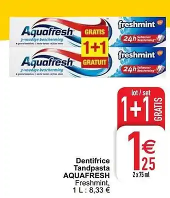 Cora Dentifrice tandpasta aquafresh 75 ml aanbieding