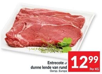 Intermarché Entrecote of dunne lende van rund aanbieding