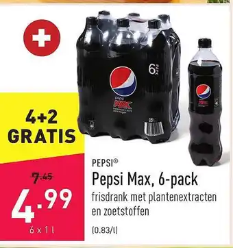 ALDI Pepsi max, 6pack aanbieding
