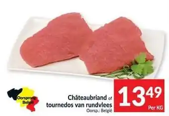 Intermarché Châteaubriand of tournedos van rundvlees aanbieding