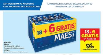 Carrefour Krat bier maes aanbieding