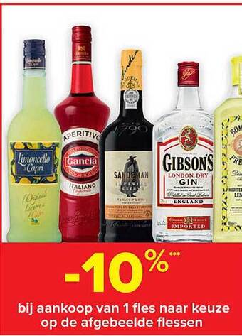 Carrefour Afgebeelde flessen aanbieding