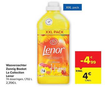 Carrefour Wasverzachter zonnig boeket la collection lenor aanbieding
