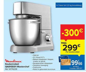 Carrefour Moulinex keukenrobot aanbieding