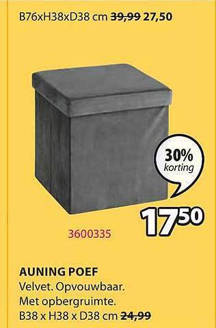 Jysk Auning poef aanbieding