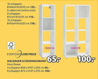 Jysk Haldager scheidingswand aanbieding