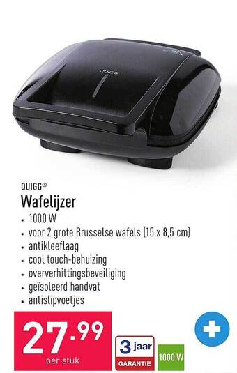 ALDI Quigg wafelijzer aanbieding